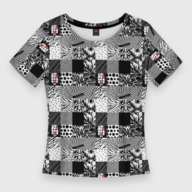 Женская футболка 3D Slim с принтом Share Your Blurryface  паттерн ,  |  | abstraction | pattern | texture | twenty one pilots | абстракция | квадраты | современный | узор