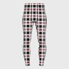 Мужские тайтсы 3D с принтом Клетчатый красно черный паттерн ,  |  | checkered pattern | plaid | red and black | клетка | шотландка