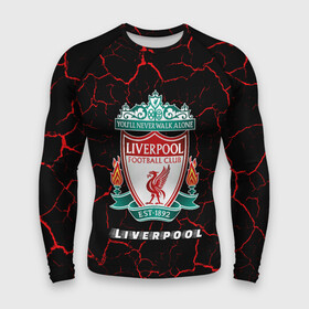 Мужской рашгард 3D с принтом ЛИВЕРПУЛЬ  Liverpool  Трещины ,  |  | club | footbal | liverpool | logo | знак | клуб | ливерпуль | логотип | логотипы | мрамор | символ | символы | трещины | форма | футбол | футбольная | футбольный