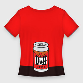 Женская футболка 3D Slim с принтом Homer Duff ,  |  | Тематика изображения на принте: beer | duff | homer | simpsons | гомер | даф | дафф | симпсоны
