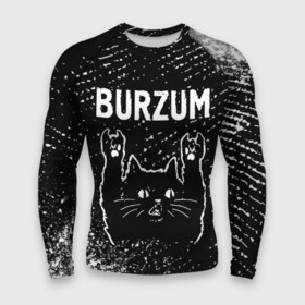 Мужской рашгард 3D с принтом Burzum  Rock Cat ,  |  | band | burzum | metal | rock | бурзум | группа | кот | краска | краски | рок | рок кот
