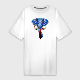 Платье-футболка хлопок с принтом Слон с тесаком ,  |  | elephant | азиатский слон | голова | животное | зверь | индийский слон | кровавый | кровь | нож | ножик | слон | слоненок | слоник | слониха | слоны | слоняра | тесак | уши | хобот | элефант