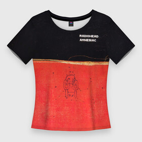Женская футболка 3D Slim с принтом Radiohead  Amnesiac ,  |  | Тематика изображения на принте: radio head | radiohead | thom yorke | одержимый чем то | радио хед | радиохед | радиохэд | рок | рок группа | том йорк | томас эдвард йорк | фанат