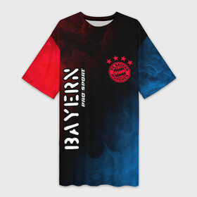 Платье-футболка 3D с принтом BAYERN  Bayern Pro Sport + Огонь ,  |  | bayern | club | fc | footbal | logo | pro sport | бавария | знак | клуб | лого | логотип | логотипы | огонь | пламя | символ | символы | форма | футбол | футбольная | футбольный