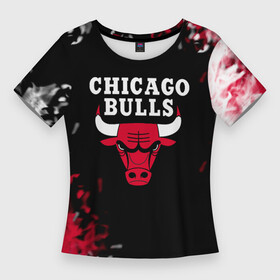 Женская футболка 3D Slim с принтом Чикаго Буллз  Chicago Bulls  Огонь ,  |  | alex caruso | bulls | chicago bulls | demar derozan | lonzo ball | nba | nikola vucevic | sport | zach lavine | баскет | баскетбол | спорт
