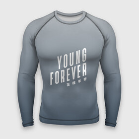 Мужской рашгард 3D с принтом Навечно молодой  Young forever ,  |  | bangtan | bts | bts young forever | gradient | бантан | бантаны | бтс | ви | градиент | джин | на каждый день | намджун | серая | серое | серый | тэхен | хоби | хосок | чг | чимин | чонгук | шуга | юнги