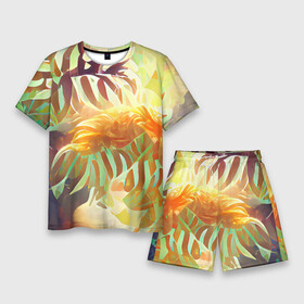 Мужской костюм с шортами 3D с принтом Fern leaves ,  |  | colors | fern | jungle | leaves | multicoloured | palm | summer | tree | деревья | джунгли | летнее настроение | лето | листья | пальма | папоротник | радостный | разноцветный | растения | рисунок | тропики | яркий
