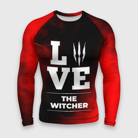 Мужской рашгард 3D с принтом The Witcher Love Классика ,  |  | logo | love | the | the witcher | witcher | ведьмак | игра | игры | лого | логотип | огонь | пламя | символ
