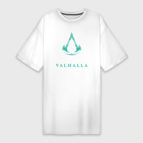 Платье-футболка хлопок с принтом assassin s creed  valhalla ,  |  | slayer | valhalla | асасин | ассасин крид | ассасин крид вальгалла | ассассин | вальгалла | тамплиеры
