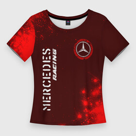 Женская футболка 3D Slim с принтом MERCEDES  Mercedes Racing + Арт ,  |  | amg | auto | bens | benz | logo | merc | mercedes | mersedes | moto | racing | star | vthctltc | авто | амг | бенц | звезда | класс | краска | краски | лого | логотип | мерин | мерс | мерседес | мото | символ | символы | ьуксувуы
