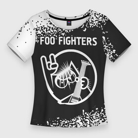 Женская футболка 3D Slim с принтом Foo Fighters + КОТ + Арт ,  |  | band | fighters | foo | foo fighters | metal | rock | группа | кот | краска | рок | спрей | файтерс