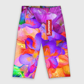 Велосипедки 3D с принтом Красочный цветочный паттерн  Лето  Colorful Floral Pattern  Summer 2023 ,  |  | color | flowers | pattern | summer | лето | паттерн | цвет | цветы