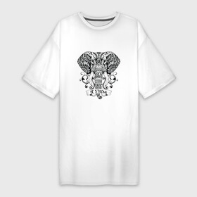 Платье-футболка хлопок с принтом Слон в стиле Мандала  Mandala Elephant  Be Strong ,  |  | esoteri | ethnic | fashion | free | lover | lovers | mandala | sacral | scheme | style | wild | би стронг | буддизм | будь сильным | дикий | иллюстрация | сакральная схема | свобода | свободный | стиль | эзотерика | этника