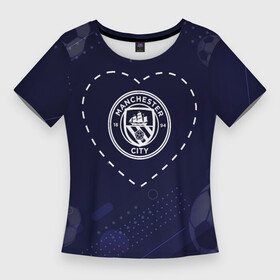 Женская футболка 3D Slim с принтом Лого Manchester City в сердечке на фоне мячей ,  |  | city | club | football | logo | love | manchester | manchester city | глитч | клуб | лого | манчестер | мяч | сердечко | символ | сити | спорт | футбол | футболист | футболисты | футбольный