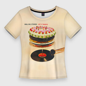 Женская футболка 3D Slim с принтом Let It Bleed  The Rolling Stones ,  |  | the rolling stones | бродяги | вольные странники | катящиеся камни | кит ричардс | мик джаггер | рок группа | рок н ролл | ролинг стоун | роллинг стоунс | рон вуд | стоунз | чарли уоттс