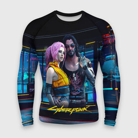 Мужской рашгард 3D с принтом Johnny и Vi Girl Cyberpunk2077 ,  |  | 2077 | cyberpunk | cyberpunk 2077 | jognny | night city | vi | ви | джони | джонни | кибер | киберпанк | найтсити | панк