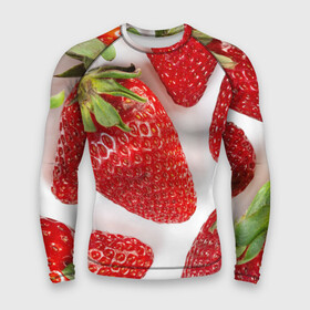 Мужской рашгард 3D с принтом strawberries ,  |  | strawberries | еда | клубника | красный | лето | ростислав удача | сад | ягоды