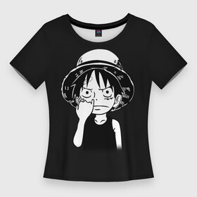 Женская футболка 3D Slim с принтом Маленький Луффи ,  |  | d | hat | luffy | monkey | mugiwara | one | piece | straw | ван | ди | дракон | зверей | кайдо | лазурный | луффи | маленький | манки | монки | мугивара | пис | самурай | сильнейшее | соломенная | существо | царь | шляпа