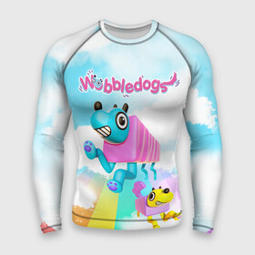 Мужской рашгард 3D с принтом Wobbledogs ,  |  | dog | game | wobbledogs | вабл догс | ваблдогс | игра | игры | мутации | симулятор | собаки