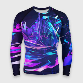 Мужской рашгард 3D с принтом Абстрактная неоновая композиция  Abstract neon composition ,  |  | abstraction | fashion | neon | vanguard | абстракция | авангард | композиция | мода | неон