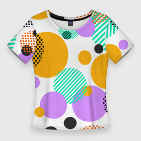 Женская футболка 3D Slim с принтом GEOMETRIC INTERSECTING CIRCLES ,  |  | Тематика изображения на принте: абстрактный | геометрический | графический | декоративный | желтый | зеленый | красный | круги | пересекающийся | повторение | стиль | точки | узор | узоры | черный