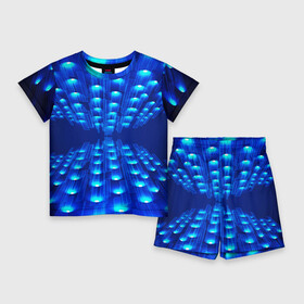 Детский костюм с шортами 3D с принтом GLOWING SPOTLIGHTS ,  |  | Тематика изображения на принте: абстракция | блеск | блестящий | луч | освещение | освещенный | прожектор | пространство | свет | светящийся | свечение | синий | темнота | фон | черный | эффект | яркий