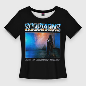 Женская футболка 3D Slim с принтом Best of Rockers n Ballads  Scorpions ,  |  | scorpion | scorpions | группа | клаус майне | маттиас ябс | метал | микки ди | павел мончивода | рок | рудольф шенкер | скорпион | скорпионс | скорпионы | хард | хардрок | хеви | хевиметал