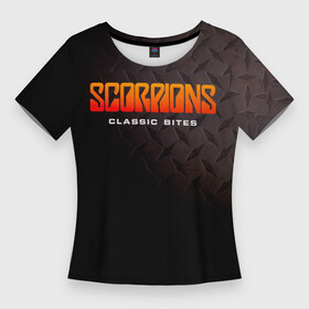 Женская футболка 3D Slim с принтом Classic Bites  Scorpions ,  |  | scorpion | scorpions | группа | клаус майне | маттиас ябс | метал | микки ди | павел мончивода | рок | рудольф шенкер | скорпион | скорпионс | скорпионы | хард | хардрок | хеви | хевиметал