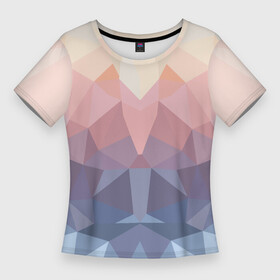 Женская футболка 3D Slim с принтом Полигональная свежесть 2022 ,  |  | poly | polygonal | polygonal condition | лоуполи | полигональная свежесть | полигональный дизайн | полигоны