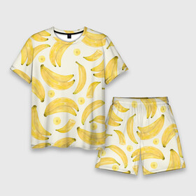Мужской костюм с шортами 3D с принтом Банановый Рай Лета ,  |  | bananas | paradise | summer | бананы | лето | рай