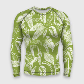 Мужской рашгард 3D с принтом Зелёные Тропики Лета ,  |  | banana leaves | jungles | leaves | summer | tropics | банановые листья | джунгли | лето | листья | тропики