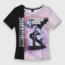 Женская футболка 3D Slim с принтом Taken B Side  Scorpions ,  |  | scorpion | scorpions | группа | клаус майне | маттиас ябс | метал | микки ди | павел мончивода | рок | рудольф шенкер | скорпион | скорпионс | скорпионы | хард | хардрок | хеви | хевиметал