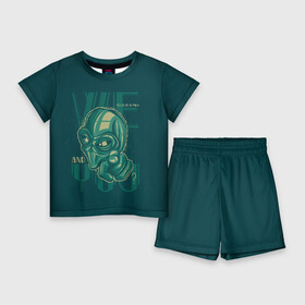 Детский костюм с шортами 3D с принтом А ты инопланетянин ,  |  | alien | зеленый человечек | инопланетянин | нло | пришелец | существо