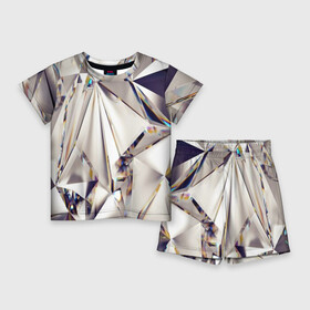 Детский костюм с шортами 3D с принтом 3D бриллианты ,  |  | 3d | 3д | abstract | art | diamond | digital | illusion | shiny | абстрактный | абстракция | арт | блеск | блестящий | бриллиант | визуал | драгоценный | иллюзия | треугольник | трехмерная | трехмерное | трехмерный | цифровая