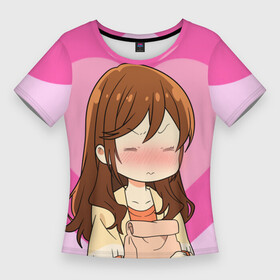 Женская футболка 3D Slim с принтом Покрасневшая Хори  ХориМия ,  |  | anime | hori | horimiya | love | аниме | аниме хоримия | анимэ | кеко хори | любовь | милые принты | хори | хоримия | эмоции | эмоция