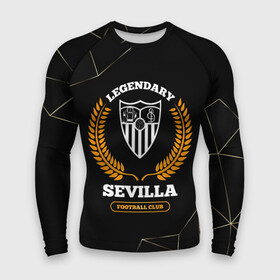 Мужской рашгард 3D с принтом Лого Sevilla и надпись Legendary Football Club на темном фоне ,  |  | club | football | logo | sevilla | клуб | краска | краски | лого | мяч | севилья | символ | спорт | футбол | футболист | футболисты | футбольный