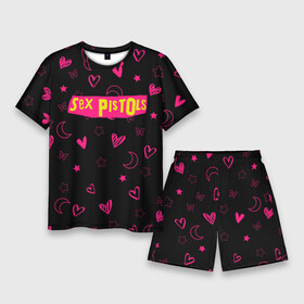 Мужской костюм с шортами 3D с принтом Sex Pistols  Секс Пистолз ,  |  | emblem | logo | rock | stephen philip | лого | логотип | музыка | панк рок | рок | эмблема