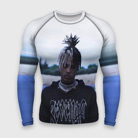 Мужской рашгард 3D с принтом XXXTentacion in a revenge hoodie ,  |  | Тематика изображения на принте: bad | forever | look at me | skins | tentacion | the alvum | vibes | xtentacion | xxxtentacion | альбом | бэд | вайбс | икс | новый | скинс | тентасьён | тентасьон | форевер