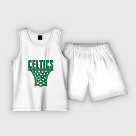 Детская пижама с шортами хлопок с принтом Celtics Dunk ,  |  | basketball | game | nba | sport | баскетбол | баскетболист | бостон | игра | мяч | нба | спорт | спортсмен