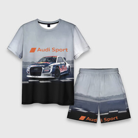 Мужской костюм с шортами 3D с принтом Ауди Спорт  Гоночная команда Audi sport  Racing team ,  |  | audi | car | germany | power | racing | team | автомобиль | ауди | германия | гонка | мощь