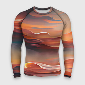 Мужской рашгард 3D с принтом Буря в пустыне ,  |  | abstraction | bright | dark | desert | horizon | light | nature | sun | sunset | абстракция | горизонт | закат | пейзаж | природа | пустыня | свет | солнце | темная