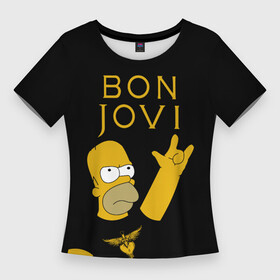 Женская футболка 3D Slim с принтом Bon Jovi Гомер Симпсон Рокер ,  |  | bon | bon jovi | gomer | homer | jovi | rock | simpson | simpsons | бон | бон джови | глэм | гомер | группа | джови | джон | метал | рок | рокер | симпсон | симпсоны | хард