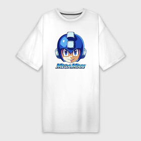 Платье-футболка хлопок с принтом Mega Man  Rockman ,  |  | dendy | gameboy | mega man | nes | nintendo | robot | rockman | sega | мега мужик | мегамен | мегамэн | робот | рокмен | рокмэн