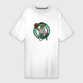 Платье-футболка хлопок с принтом Uncle Drew ,  |  | basketball | boston | celtics | game | nba | sport | баскетбол | баскетболист | бостон | игра | мяч | нба | селтикс | спорт | спортсмен