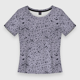 Женская футболка 3D Slim с принтом Перепелиный узор, фиолетовый ,  |  | абстрактный | мелкий | нежный | пастельный | паттерн | перепелиного | перепелиный | пятна | скорлупа | скорлупы | текстура | узор | фиолетовый | яйца