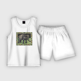Детская пижама с шортами хлопок с принтом Olifant Met Fles (Слон) ,  |  | абстракция | винтаж | животные | картина | классика | минимализм | паттерн | природа | слон | цветы | экспрессионизм