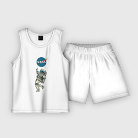 Детская пижама с шортами хлопок с принтом Nasa Kosmo Dance ,  |  | nasa | космический денс | космонавт | космос | наса
