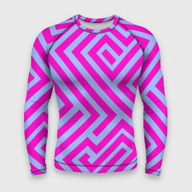 Мужской рашгард 3D с принтом Trend pattern ,  |  | Тематика изображения на принте: blue | gradient | pink | градиент | розовый | тренд | трендовые цвета