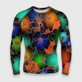 Мужской рашгард 3D с принтом Vanguard floral pattern  Summer night  Fashion trend ,  |  | Тематика изображения на принте: fashion | flowers | neon | night | pattern | summer | trend | vanguard | авангард | лето | мода | неон | ночь | тренд | узор | цветы