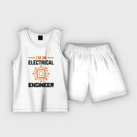 Детская пижама с шортами хлопок с принтом Я  инженер ,  |  | engineer | engineering | it | айти | айтишник | инженер | инженерия | технарь
